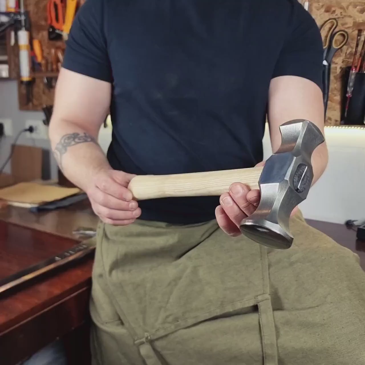 Forged Rounding Hammer for Blacksmith –  AISI 1045 Steel