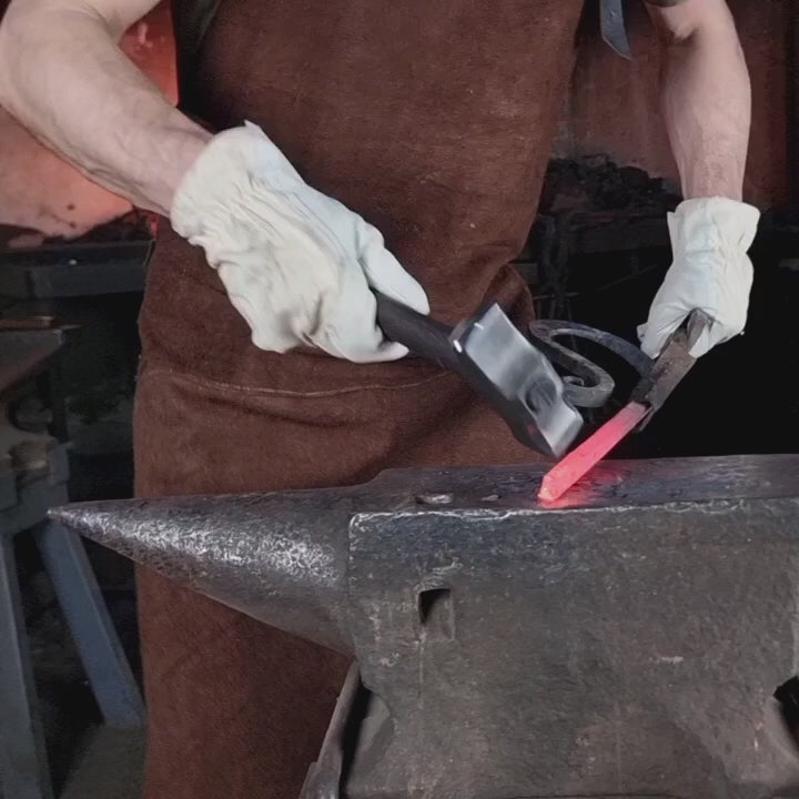 Blacksmith Cross Peen Hammer – Hand Forged Tool (1.85 lb, AISI 1080 Steel)