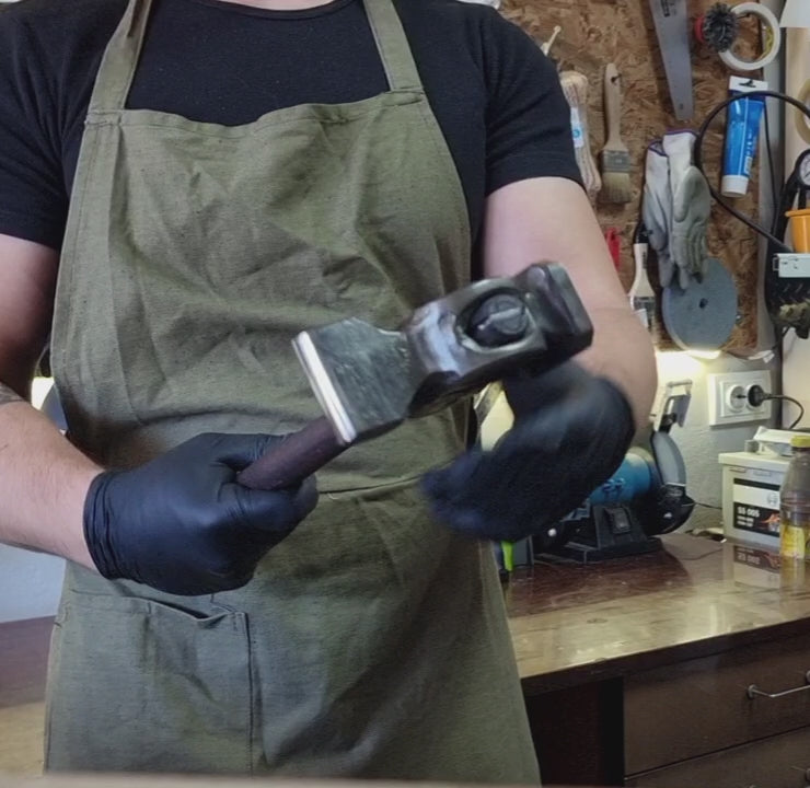 Blacksmith Cross Peen Hammer – Forged Steel Hammer for Metalworking & Forging