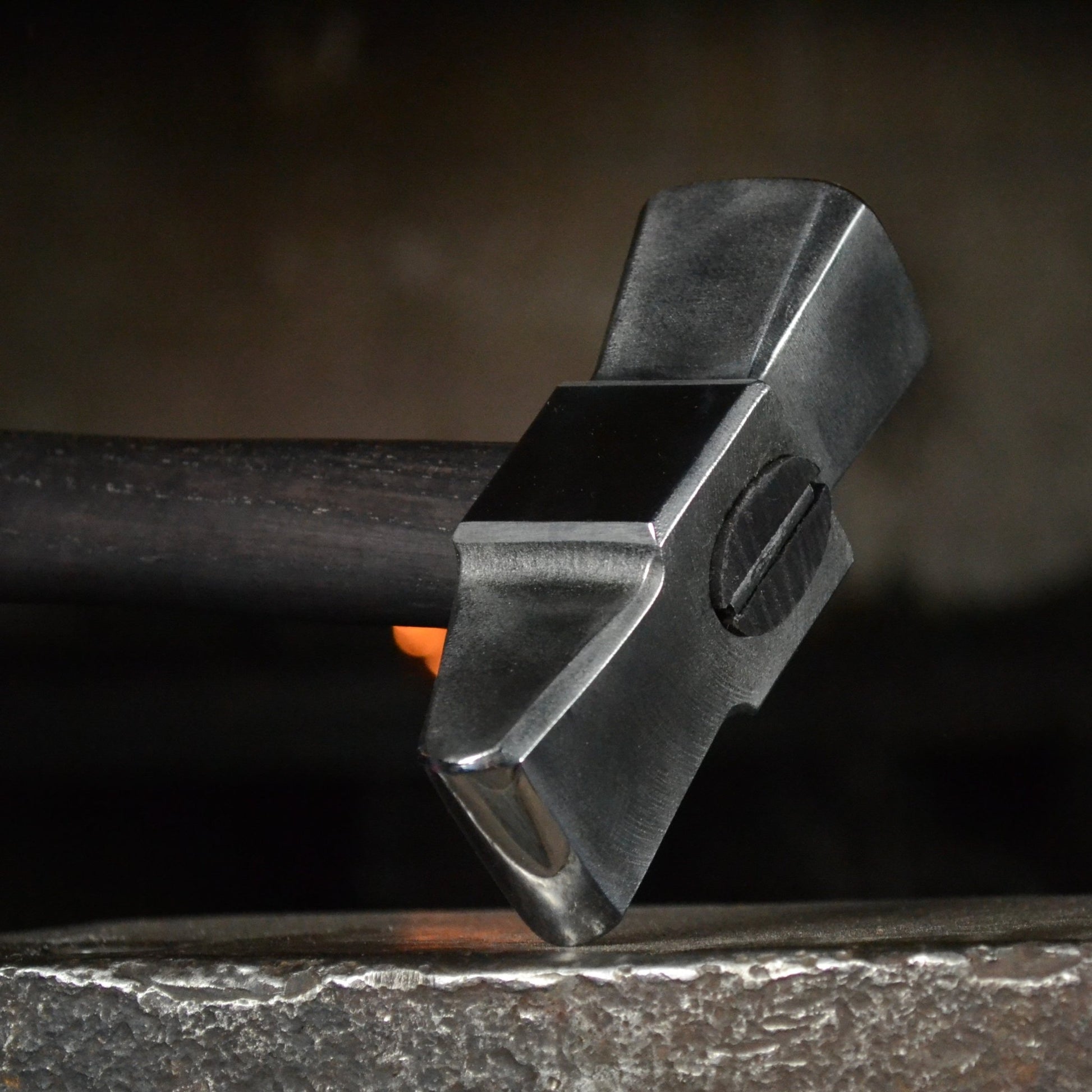 Professional Blacksmith Cross Peen Hammer – Hand Forged AISI 1080 Steel – 2,5 lbs Forging Hammer – Ash Wood Handle - StrictBlacksmith