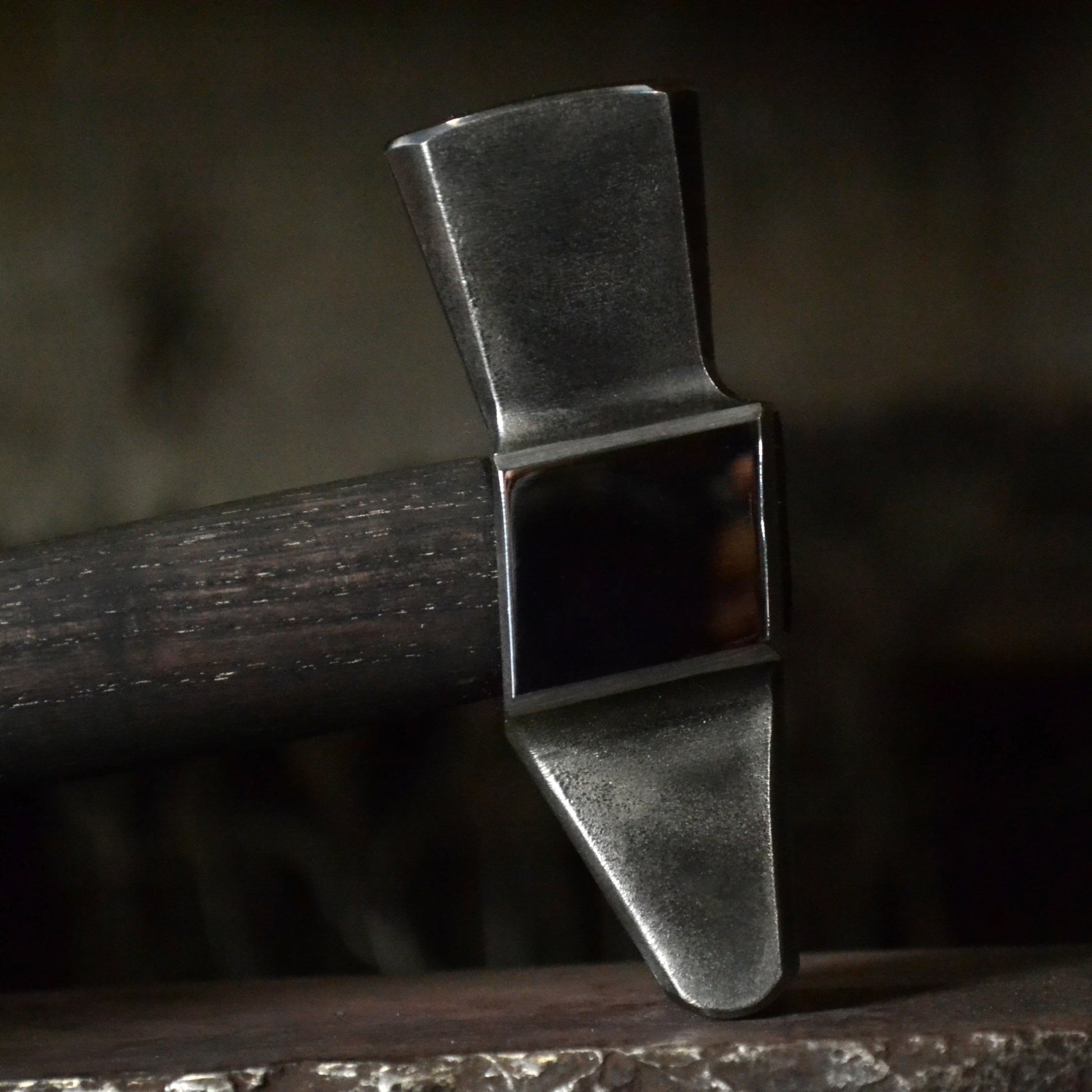 Professional Blacksmith Cross Peen Hammer – Hand Forged AISI 1080 Steel – 2,5 lbs Forging Hammer – Ash Wood Handle - StrictBlacksmith