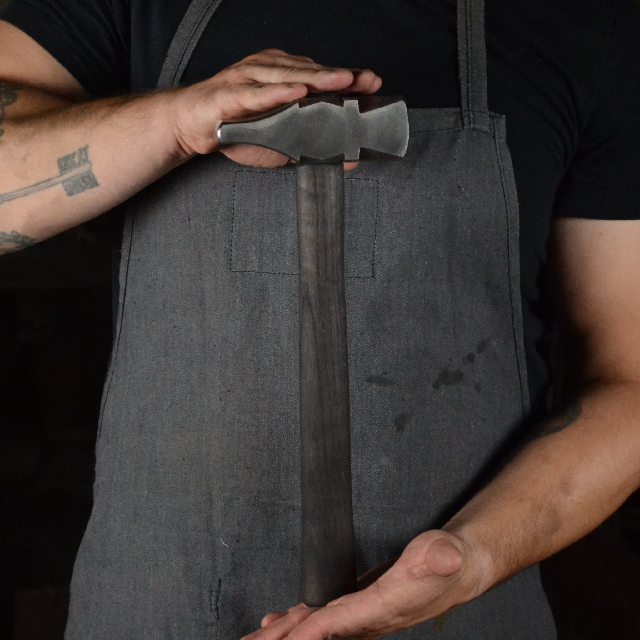 Professional Cross Peen Blacksmith Hammer 2,5 LBS - StrictBlacksmith