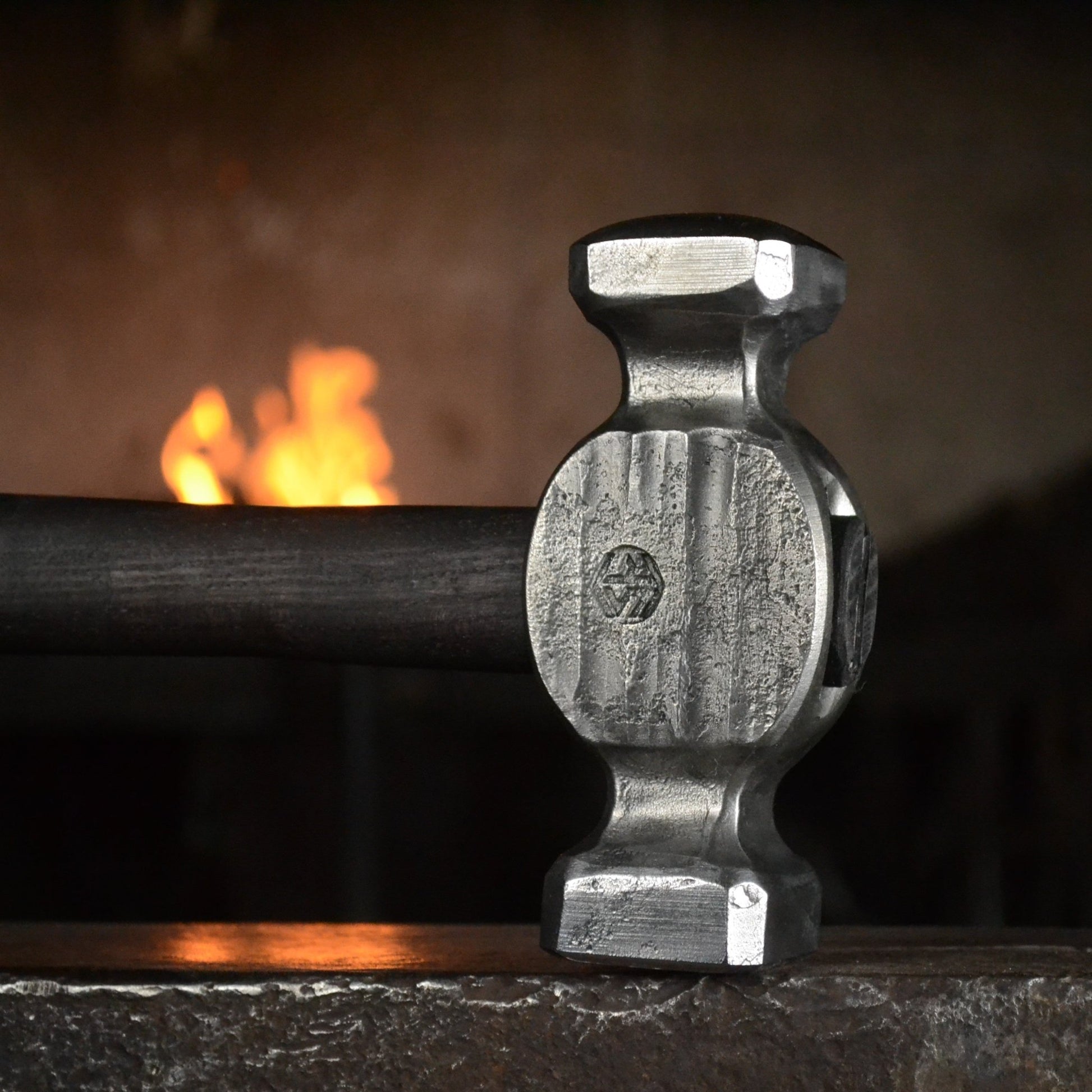 Square Circle Rounding Hammer for Blacksmith Masters 50-52(HRC) AISI 1080 High Carbon Steel - StrictBlacksmith