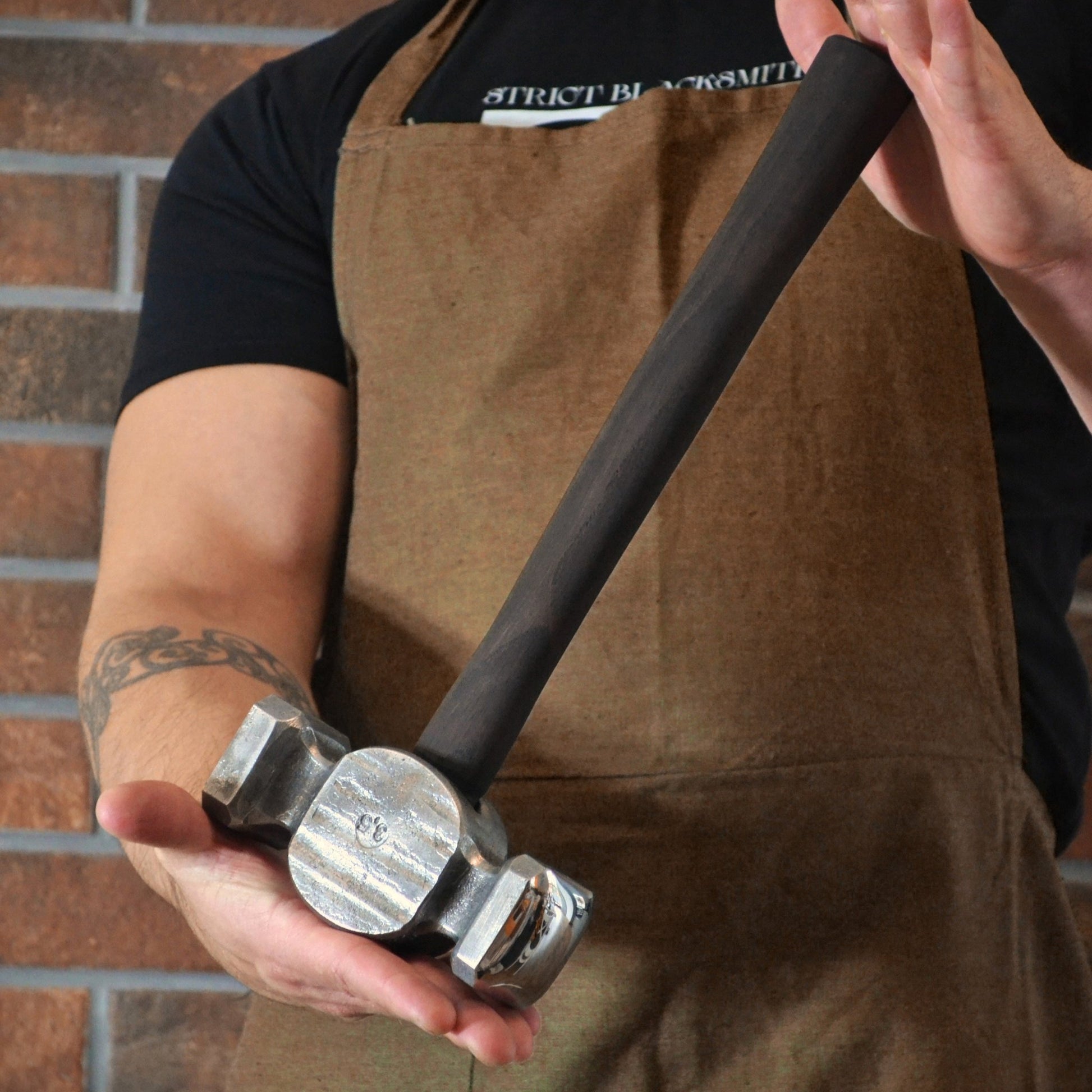 Square Circle Rounding Hammer for Blacksmith Masters 50-52(HRC) AISI 1080 High Carbon Steel - StrictBlacksmith