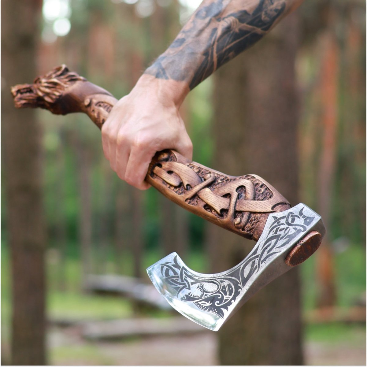 Viking axe handmade Ulfhednar Warriors from AncientSmithy