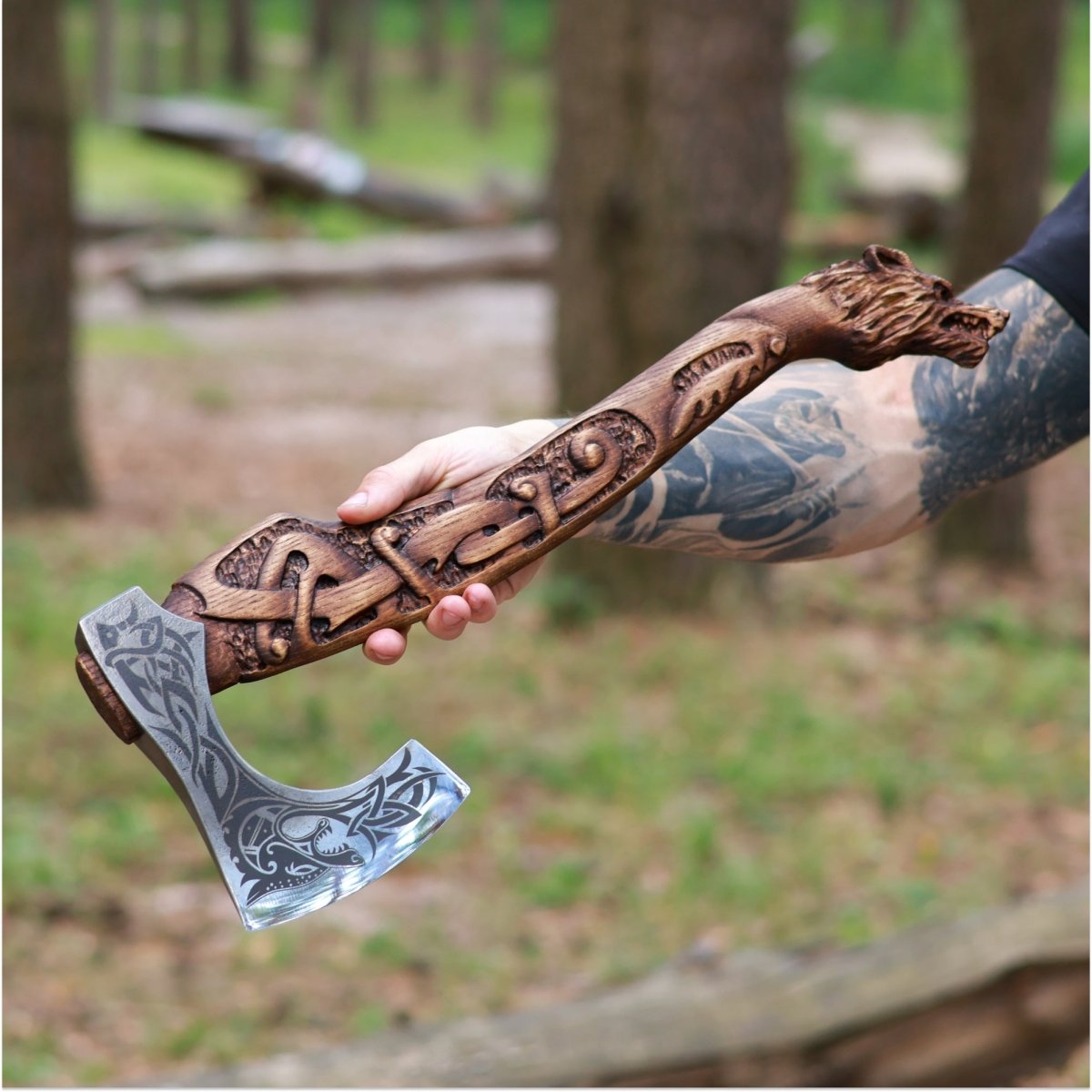 Viking axe handmade Ulfhednar Warriors from AncientSmithy