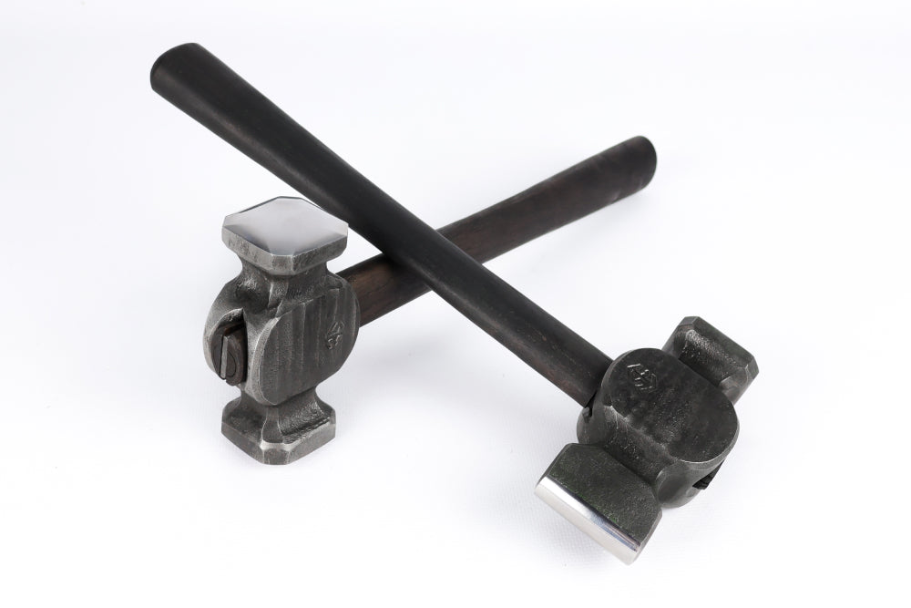 Blacksmith set: rounding hammer and straight peen hammer