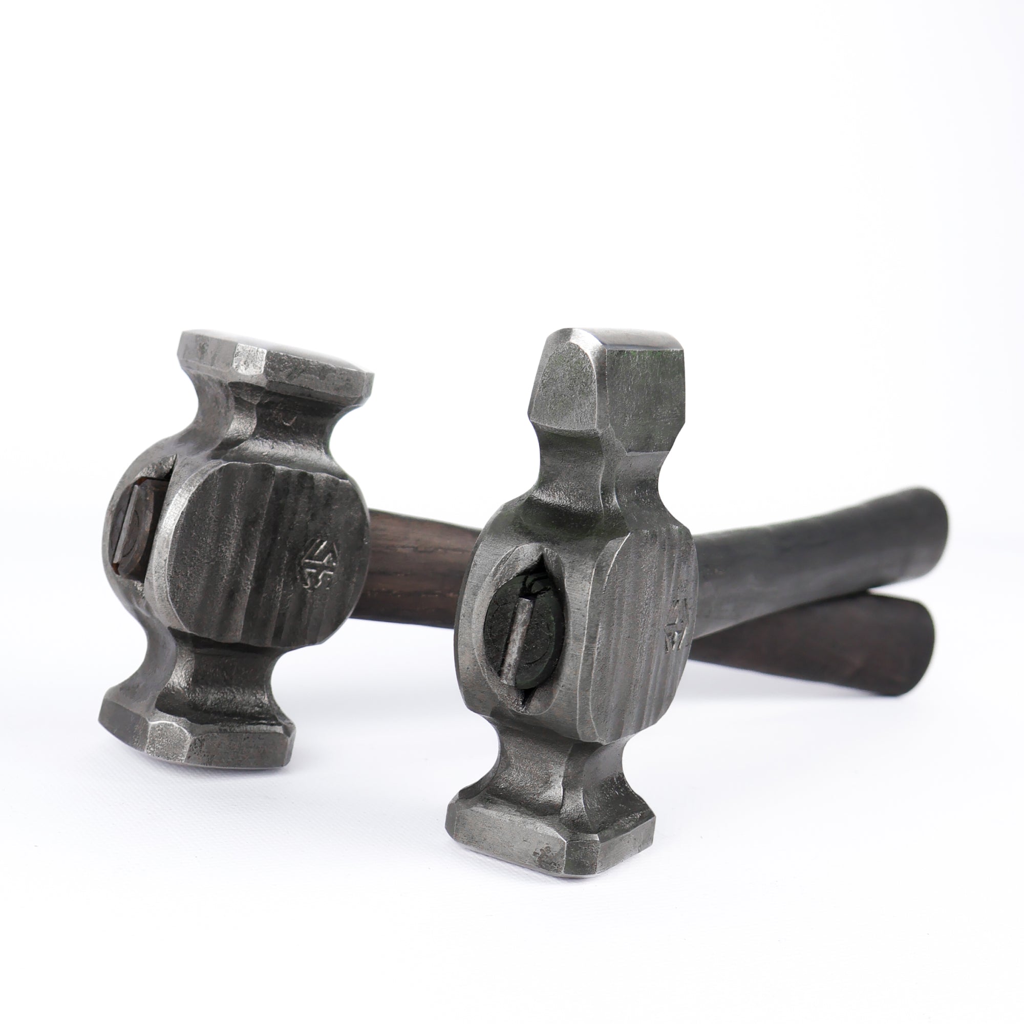 Blacksmith set: rounding hammer and straight peen hammer