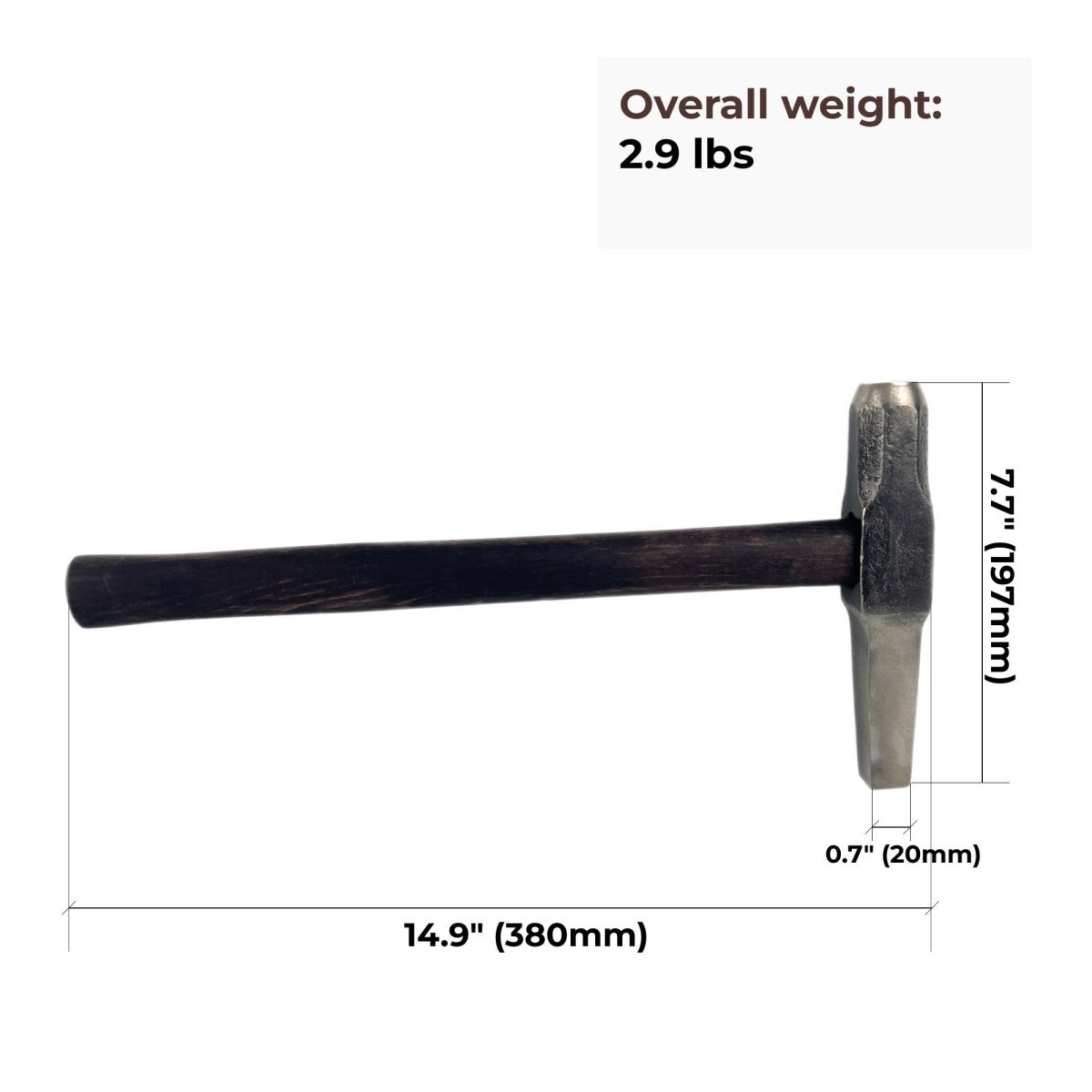 Blacksmiths Hot Punch Hand-Forged Hammer - StrictBlacksmith
