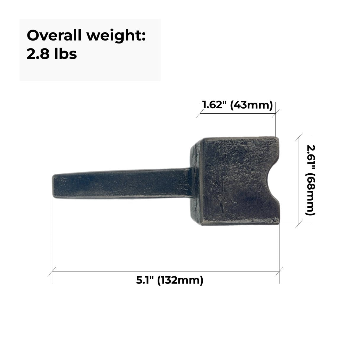 Hand-forged blacksmith bottom round swage - high-quality anvil tool from AncientSmithy