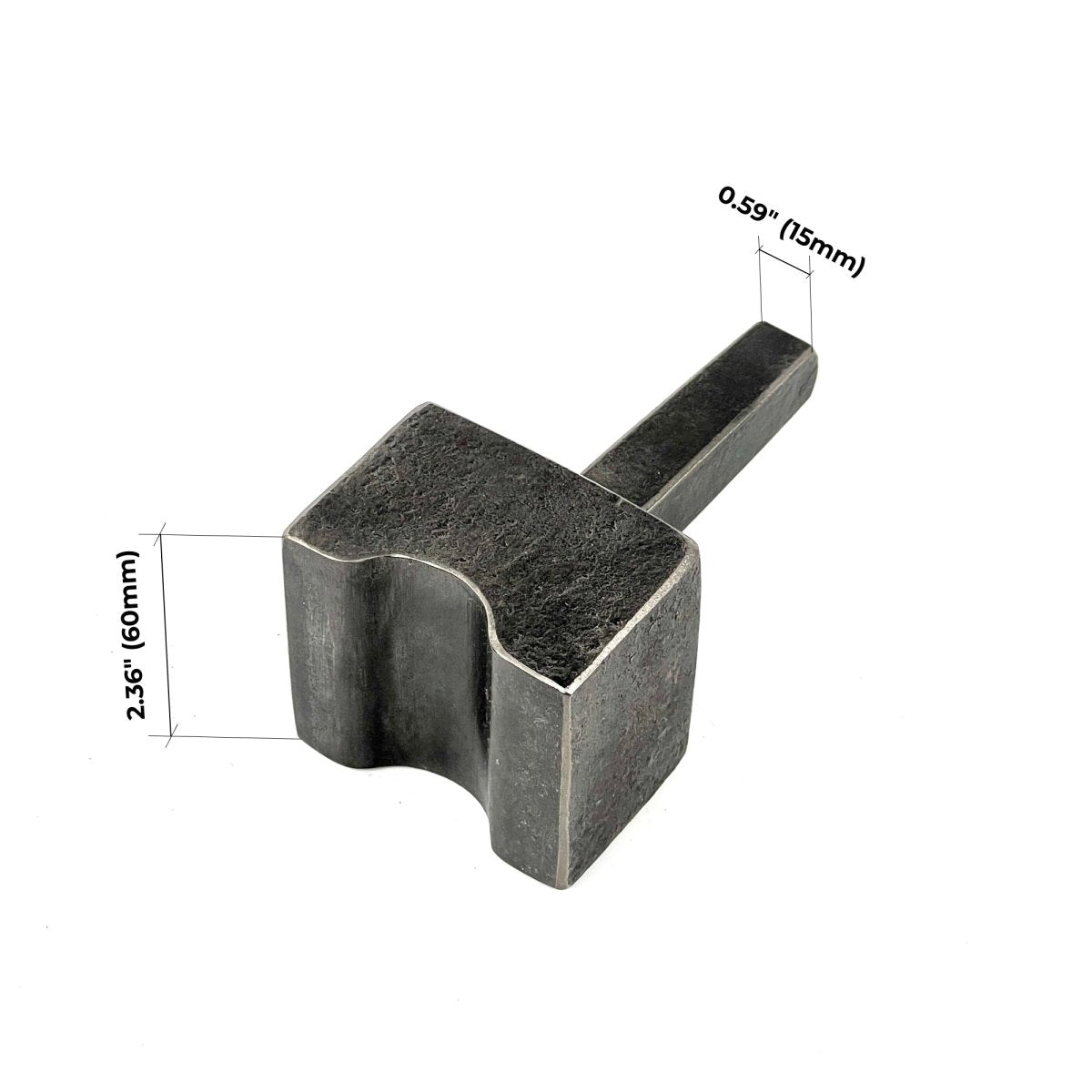 Hand-forged blacksmith bottom round swage - high-quality anvil tool from AncientSmithy