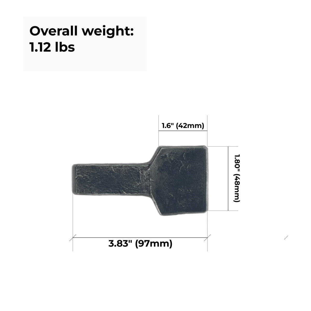 Hand Forged Blacksmithing Bottom Fuller - Professional Blacksmith Anvil Tool - StrictBlacksmith