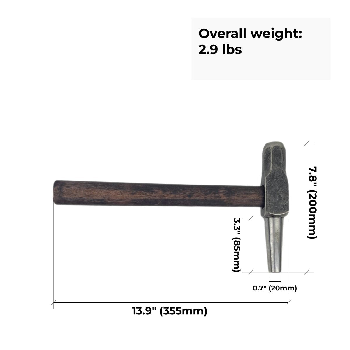 Hot punch square and round hammers - High-quality blacksmithing tools from AncientSmithy