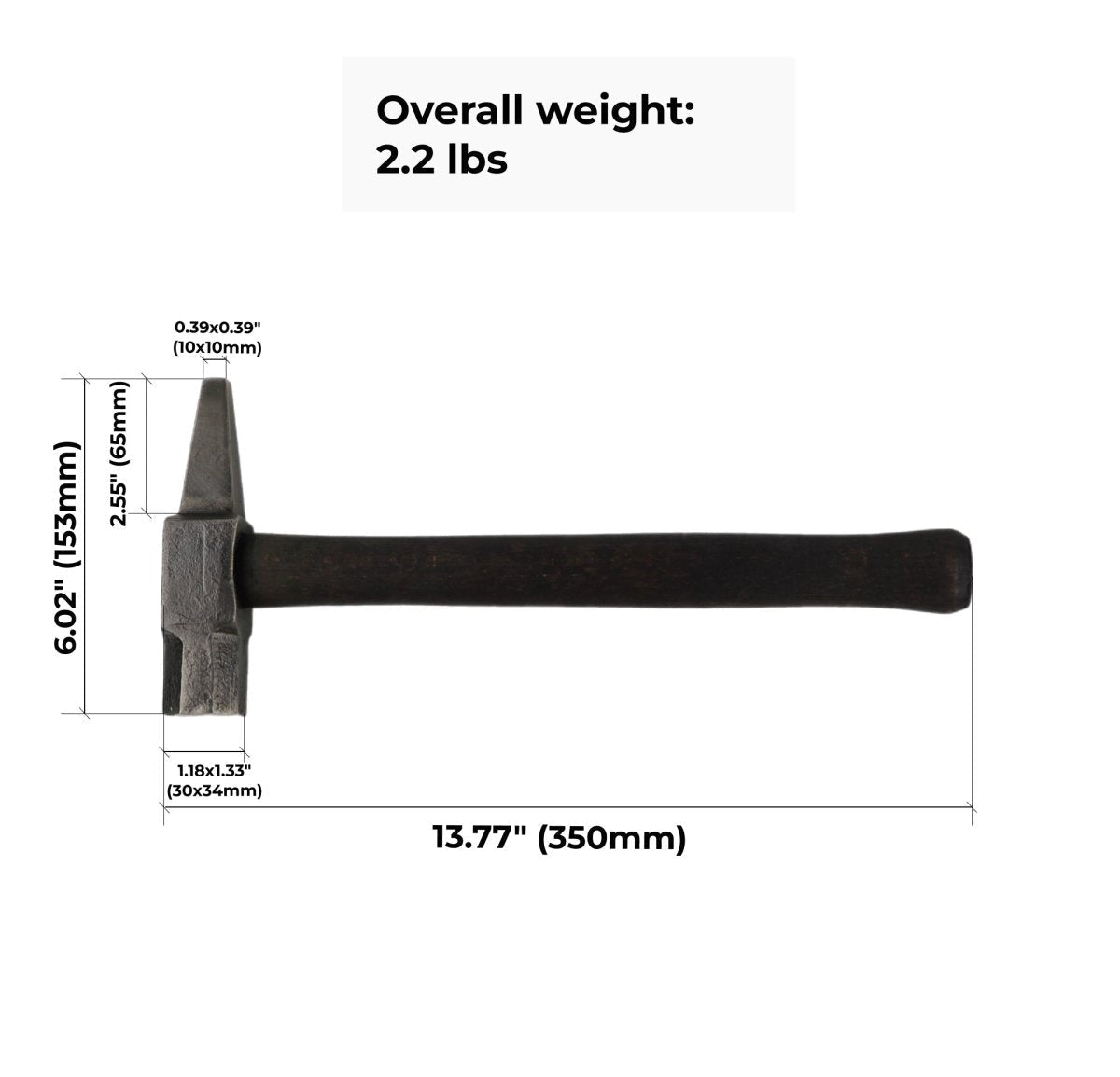 Hot Punch Square Hammer Drift for Blacksmith 2.2 lbs - StrictBlacksmith