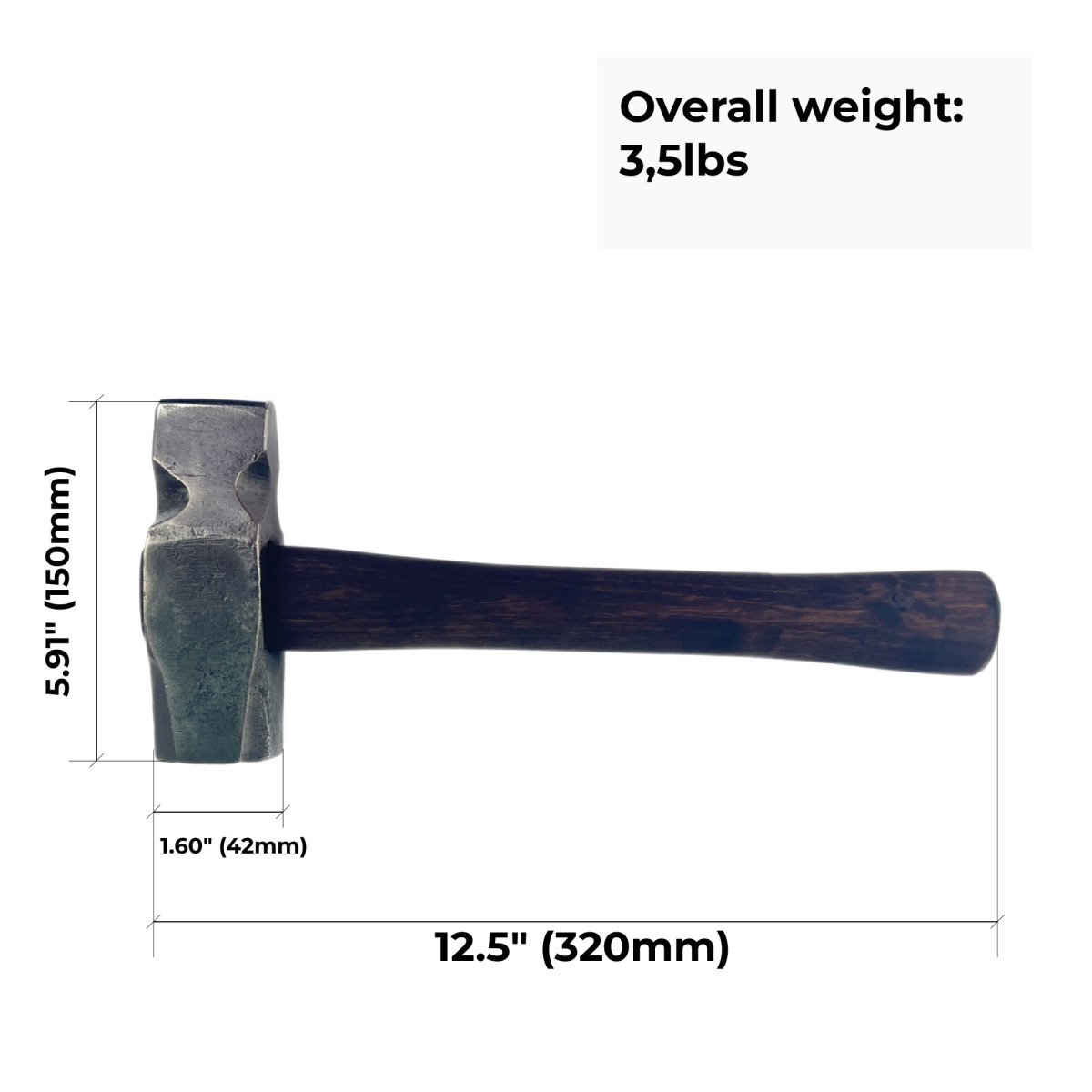 Top and bottom fullers - set of straight peen hammer and bottom fuller for blacksmith masters - StrictBlacksmith