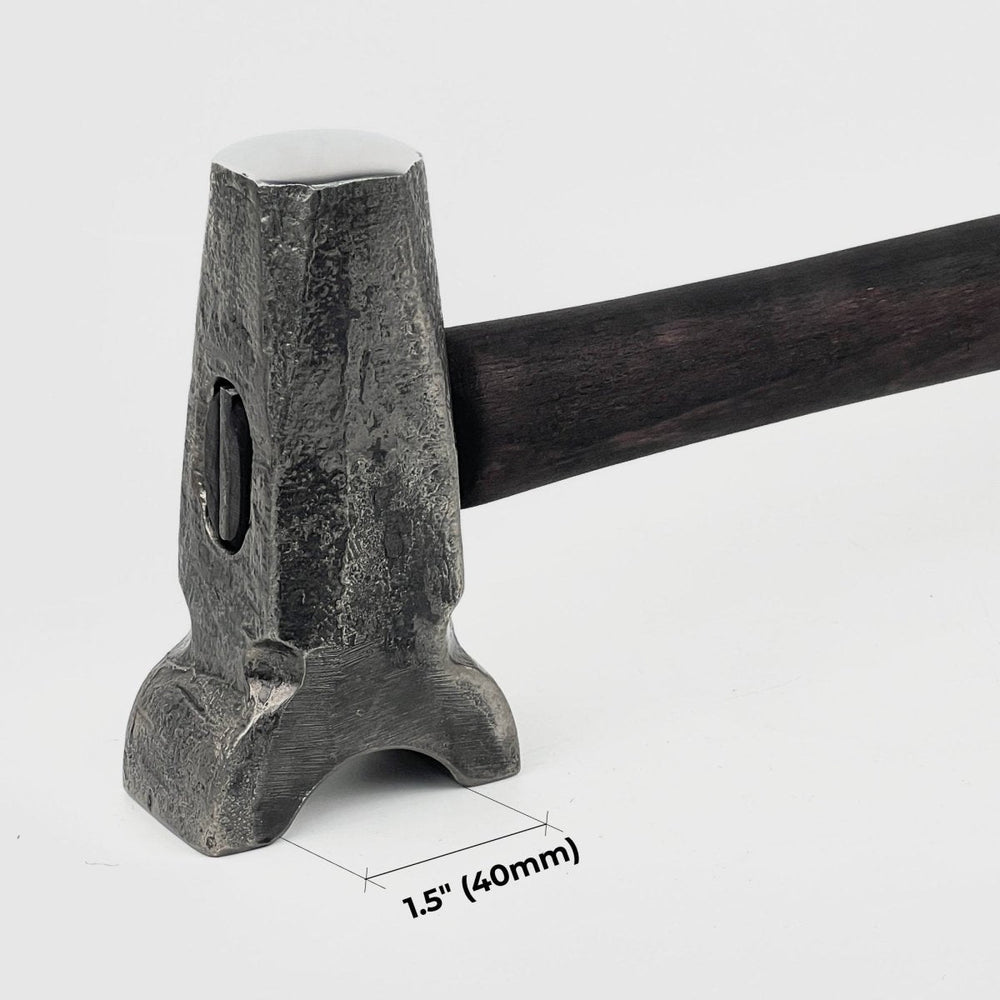 Blacksmith top swage hammer with different work zones